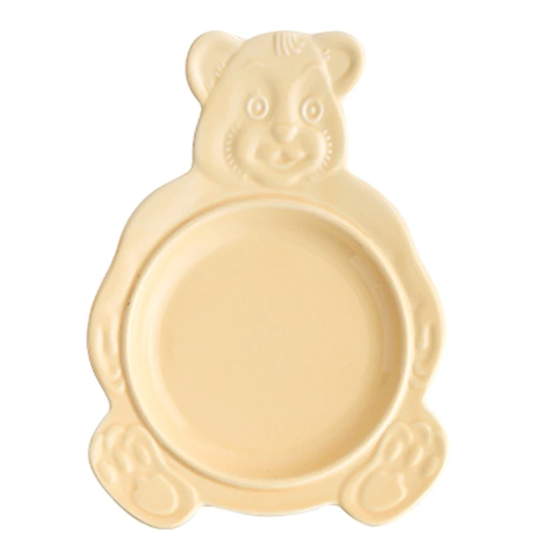 Cute Cartoon Bear Dessert Bowl Girl's Heart Salad Plate Oatmeal Baking Kitchen Tools Home Decoration | Дом и сад