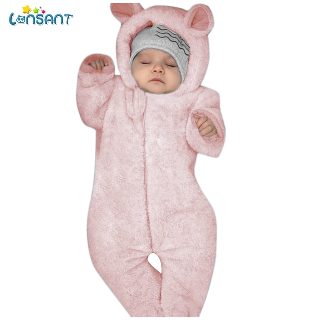 Детский комбинезон LONSANT весенне-осенний с капюшоном для новорожденных мальчиков