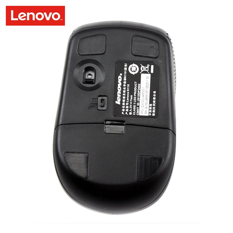 LENOVO N110 беспроводная мышь с 2 4 ГГц Двусторонняя роликовая 1600 точек/дюйм поддержка