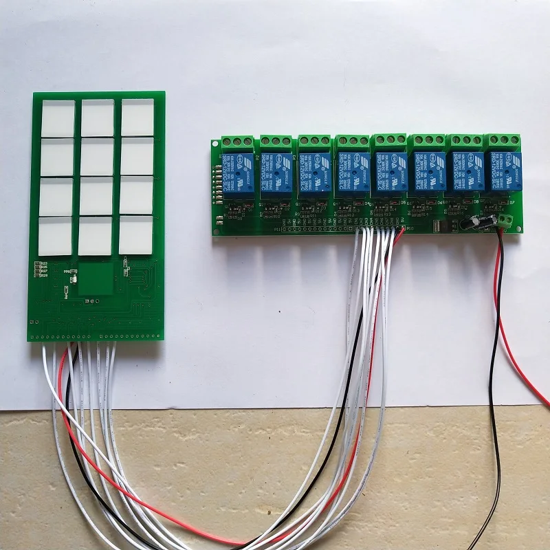 12-клавишная емкостная сенсорная кнопка блокировка паролем с релейной платой 12V 24V