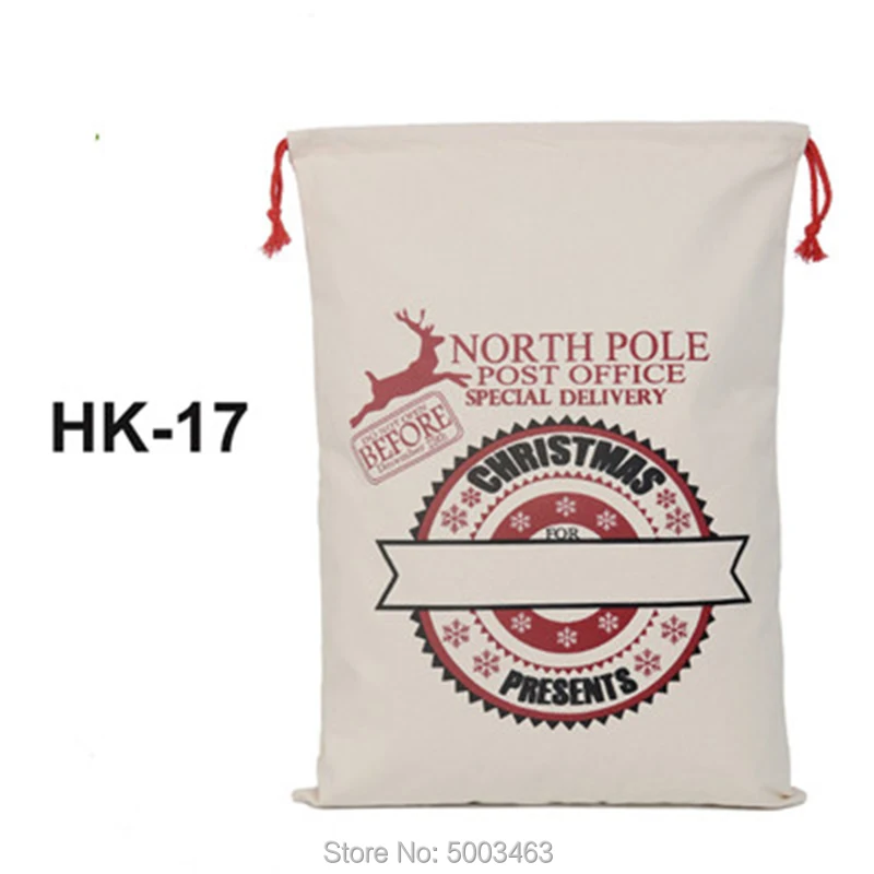 Christmas Bag 50pcs/lot 34 Styles Santa Sack Festive Party Kids Supplies Factory Wholesale For Canvas Bags Gift | Багаж и сумки
