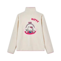 kawaii sanriod anime cartoon series genuine kitty jacket loose in autumn winter coat soft all match clothing girl holiday gift