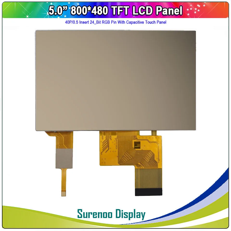 5 0 &quot800X480 40P/24_Bit RGB на тонкопленочных транзисторах тонкоплёночных ЖК дисплей