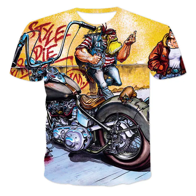 

2021 New Printed Pattern Casual Summer Men's Round Neck T-Shirt Men's Shirt Men's Short Sleeves