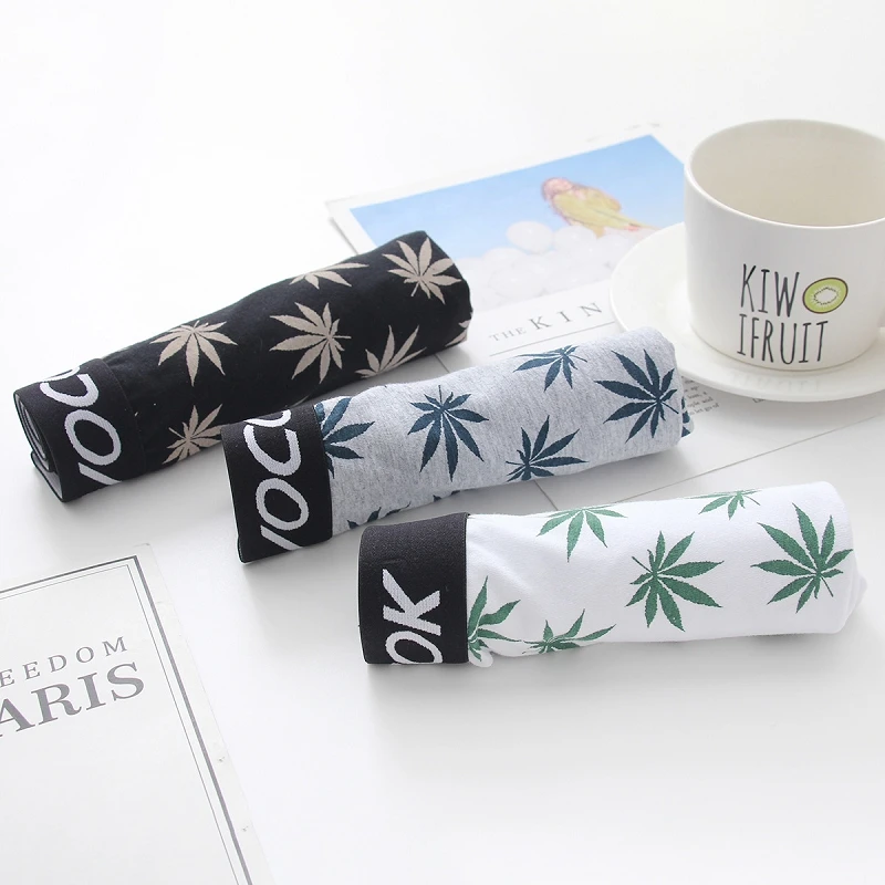 Мужское новое нижнее белье сексуальное Спортивное с принтом средней талии