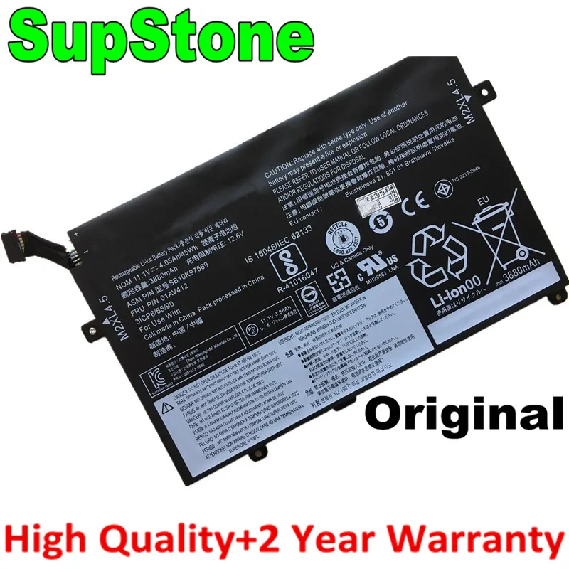 Bateria do Portátil para Lenovo Supstone Genuine Novidades 01av413 Thinkpad E470 E470c E475 Sb10k97568 Sb10k97569 Sb10k97570 01av411 01av412