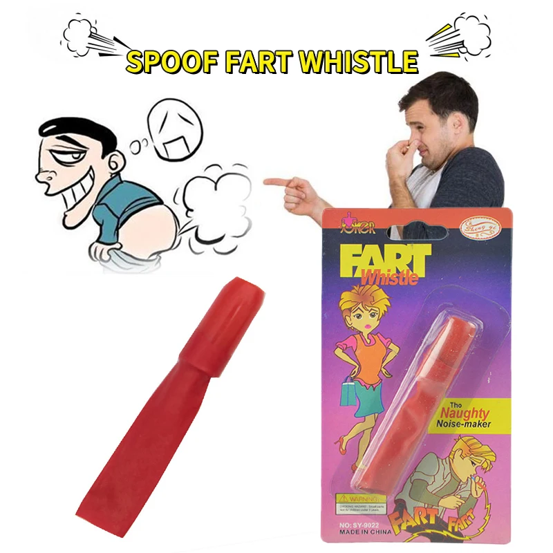 

1pc Fart Butt Whistle Noise Sound Funny Joke Gadget Prank Toys Tricky Scared Weird Prank Funny Fart Whistle (random Color)