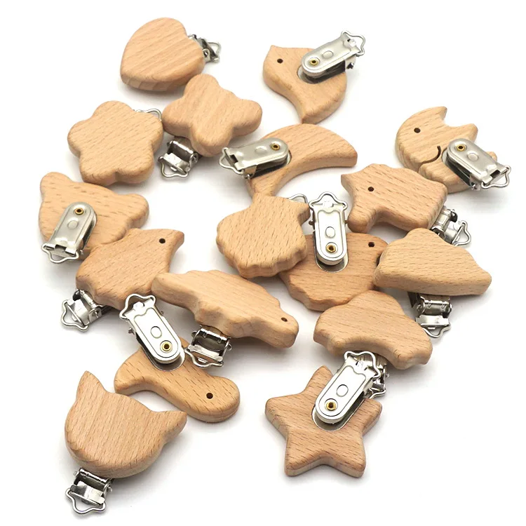 Буковая Магнитная зажим 17 видов маленький слон звезда сердце в форме птицы