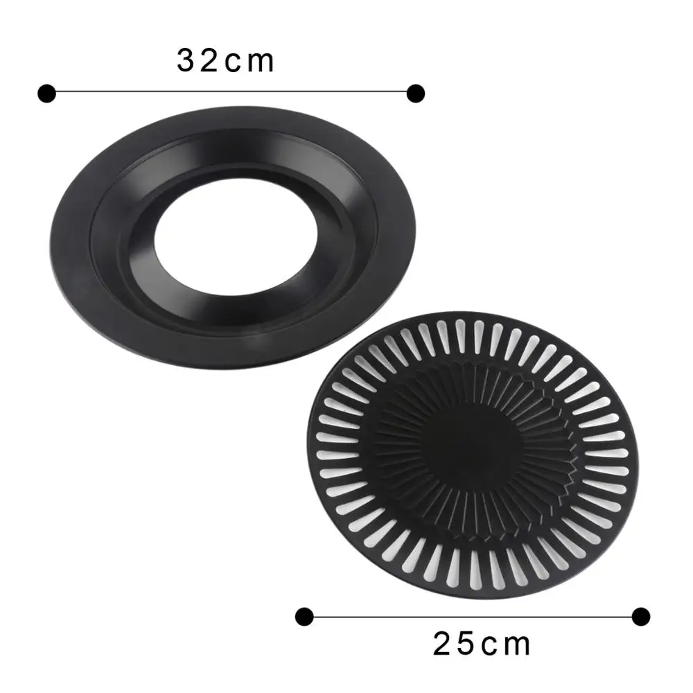Круглая железа Корейская решетка для барбекю тарелка антипригарный сковорода