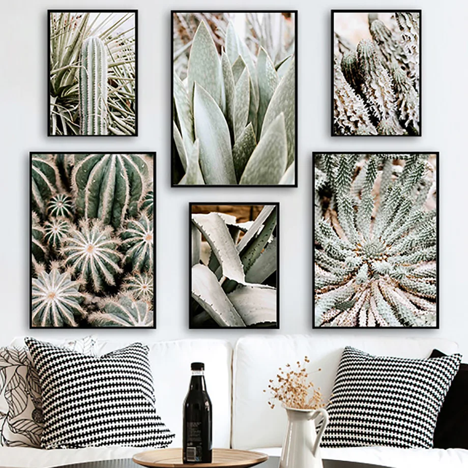 

Cactus Aloe Dudleya Cycad Desert Plant Wall Art Canvas Painting Nordic Posters And Prints Wall Pictures For Living Room Decor