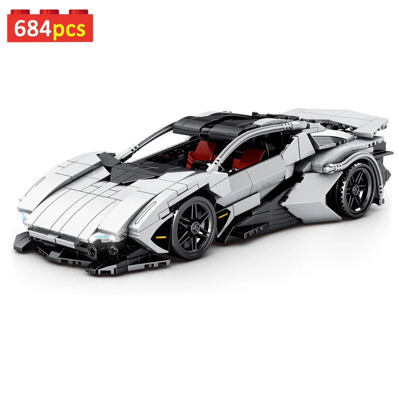 

High-tech 684pcs Lamborghinised Sport Car Model Building Blocks Technical MOC City Racing Vehicle Bricks Toys For Kids Gifts