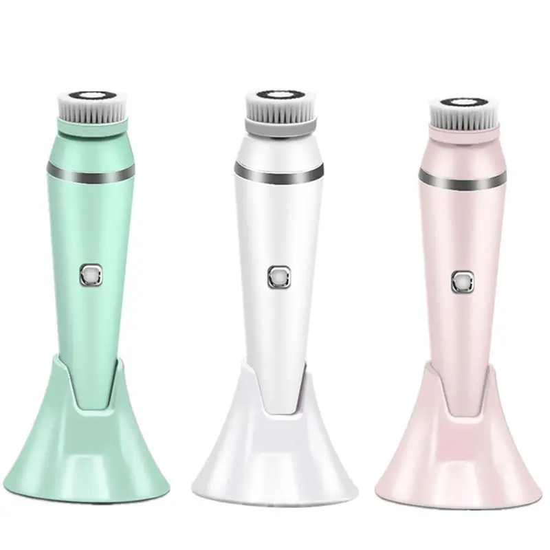 Прямая поставка 4 в 1 Ультразвуковая электрическая щетка для чистки лица массажер