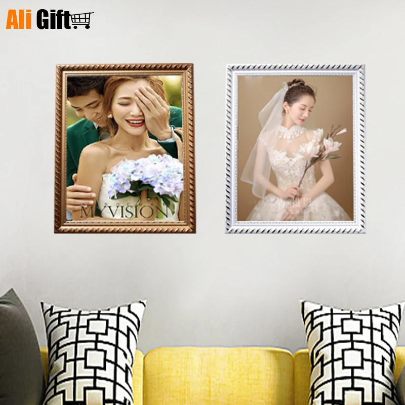 Простая современная Европейская фоторамка из твердой древесины A3 A4 Свадебная