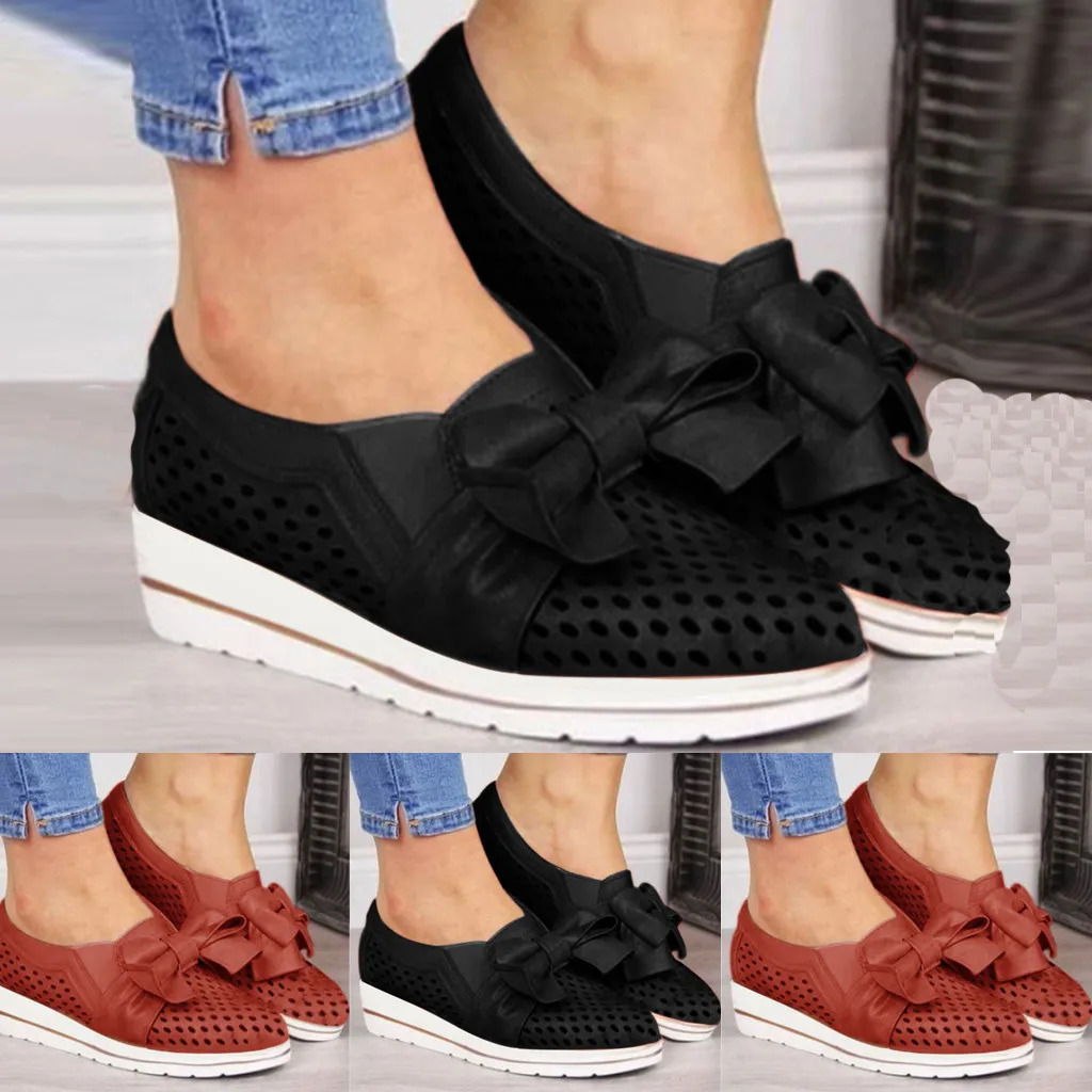 

SAGACE Outdoor Leisure sneakers Womens 2019 Fashion Flat Breathable Wedges Walking Beach Casual Shoes Womens Shallow new fashion