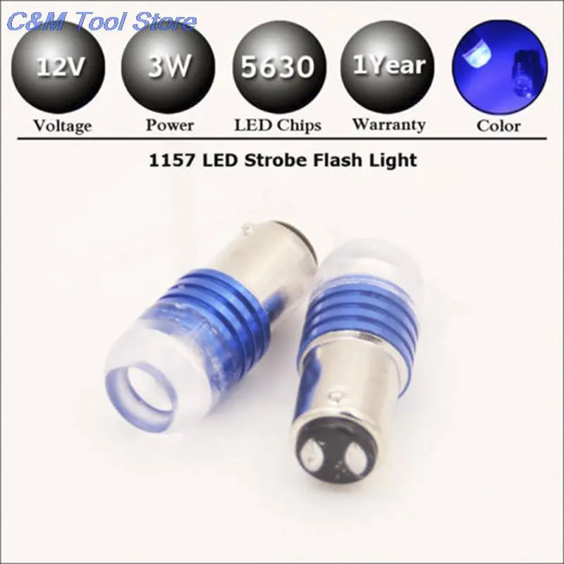 2pcs brake blink light Lamp Bulb DC12 red white Auto Tail Stop Light auto 1157 led BAY15D P21/5W t20 7443 strobe flash | Автомобили и