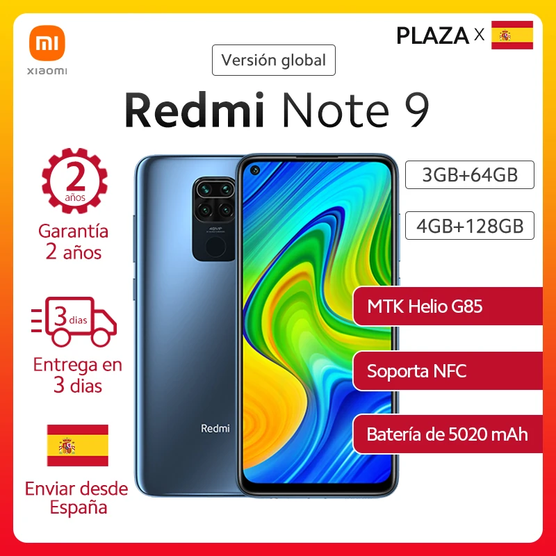 Xiaomi глобальная версия Redmi Note 9 смартфон NFC 6 52 &quotFHD 64 Гб 128 ГБ МТК G85 5020 мА/ч 18 Вт
