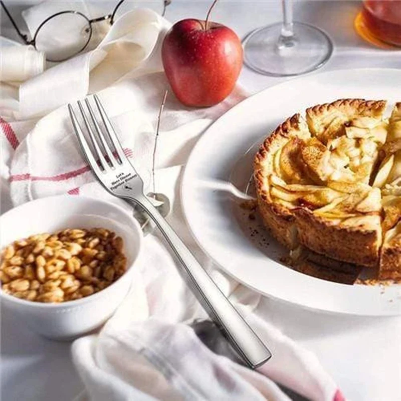 

Engraved Fork Best Gift for Husband Wife and Family Letter Engraved Fork with Gift Box HEE889