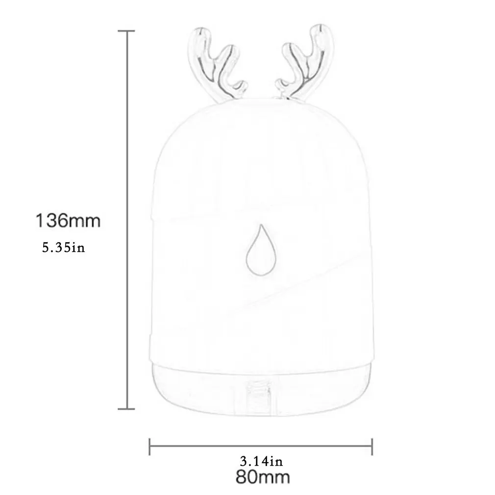 

Purification And Moisturizing Aromatherapy Humidifier Oil Diffuser Ultrasonic Mist LED Night Light Humidifier