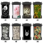 Виниловые самоклеящиеся наклейки на мусорное ведро с колесами, аксессуары для рукоделия, креативный подарок, домашний декор