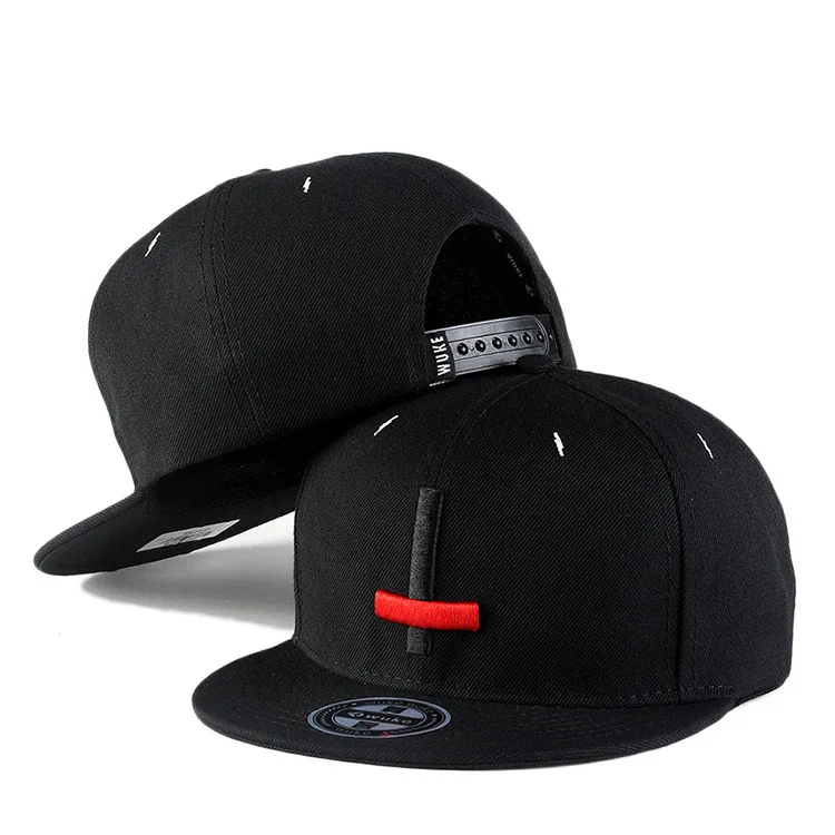 

2022 new hip-hop hat flat brim hat trend hip-hop hat cross embroidery baseball cap wholesale