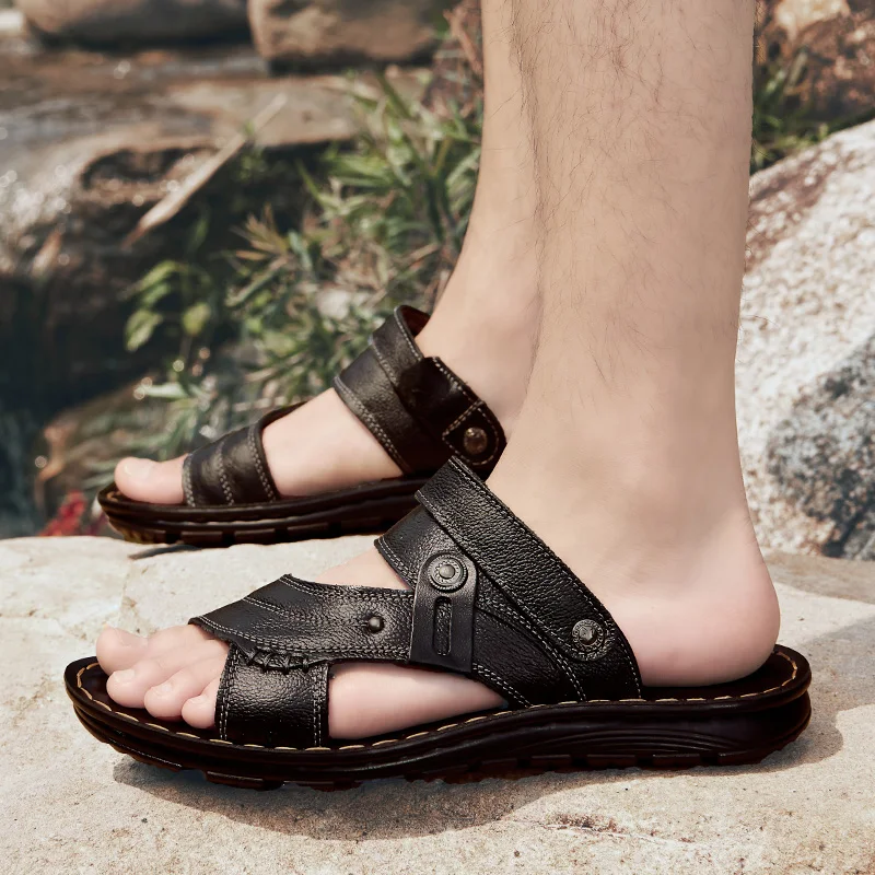

Sandalias De Cuero Para Hombre Men Casual Sandals Gladiator Sandalhas Masculina In Men's Shoes Slippers Summer