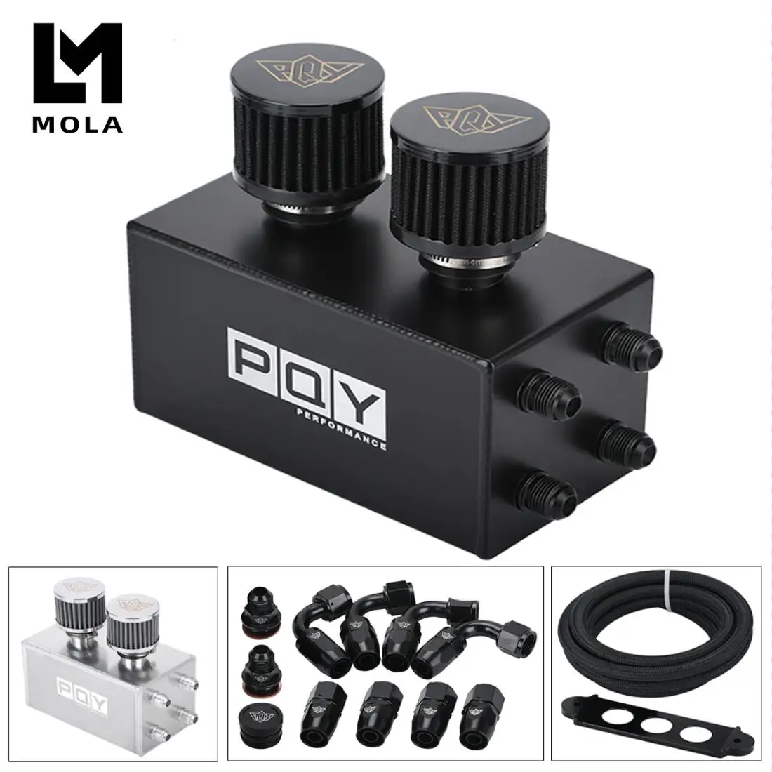 

Гонки маслоуловитель Сапун бак для Honda Civic Integra EK EG DC с 3 м AN10 Топливные Шланги 3 м + подходящая PQY-OCC02-QY