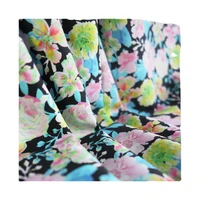 width 57 retro high density floral printed cotton fabric by the half yard for dress shirt childrens wear material