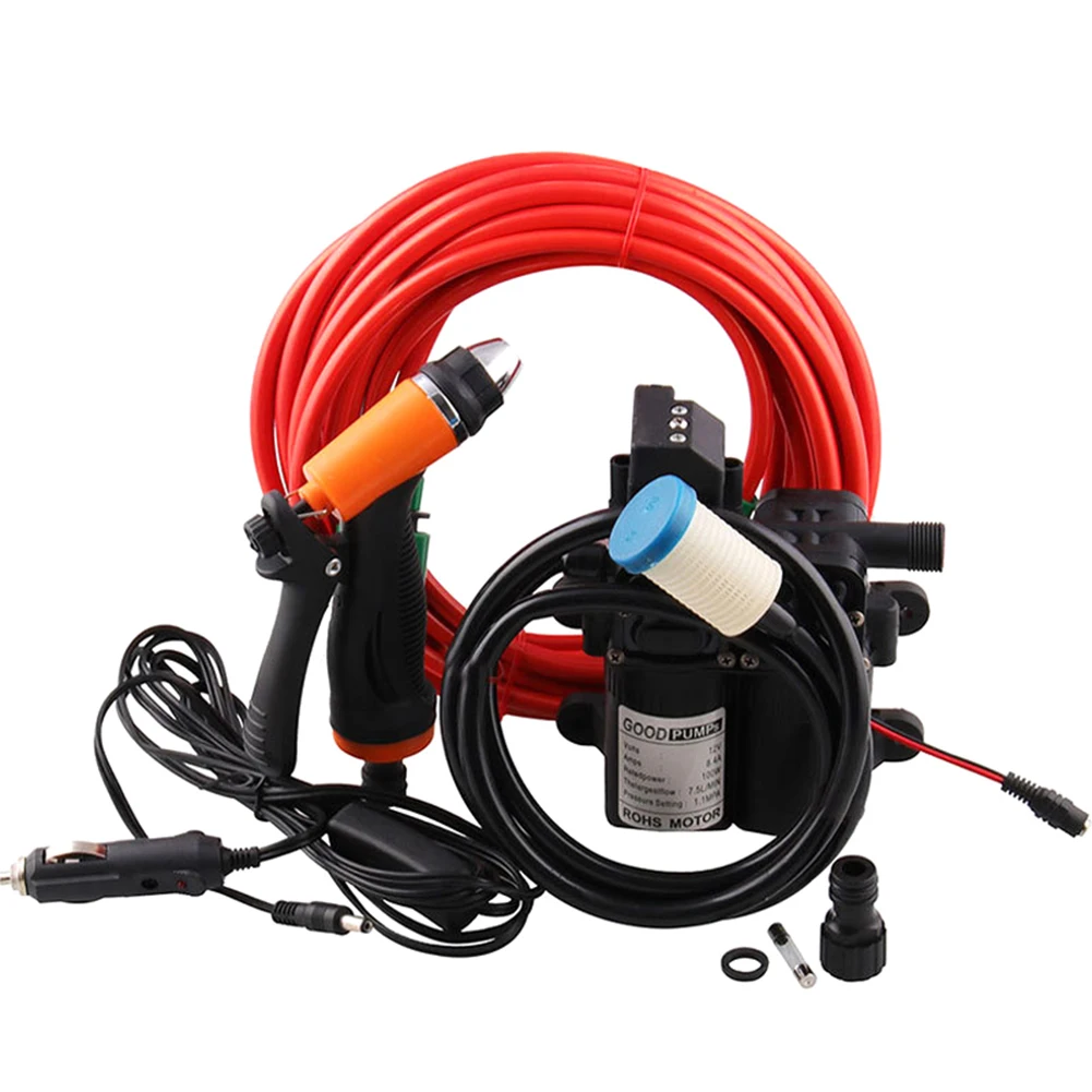 Цена Новый Электрический моечный насос высокого давления для автомобиля 12 В, набор инструментов, портативный комплект водяного насоса