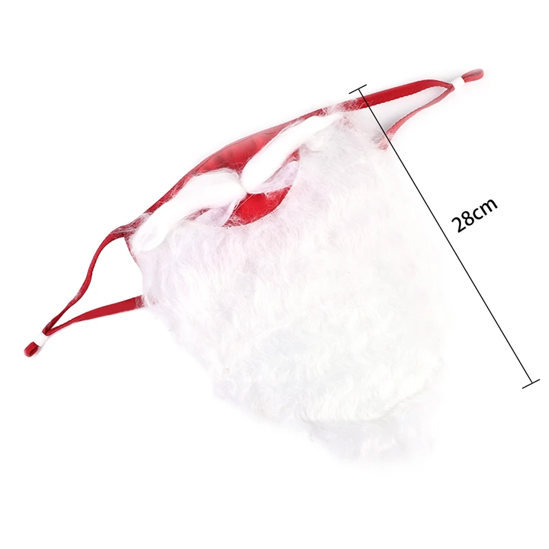 Рождественские костюмы для взрослых Косплэй белая борода Санта Клаус маска