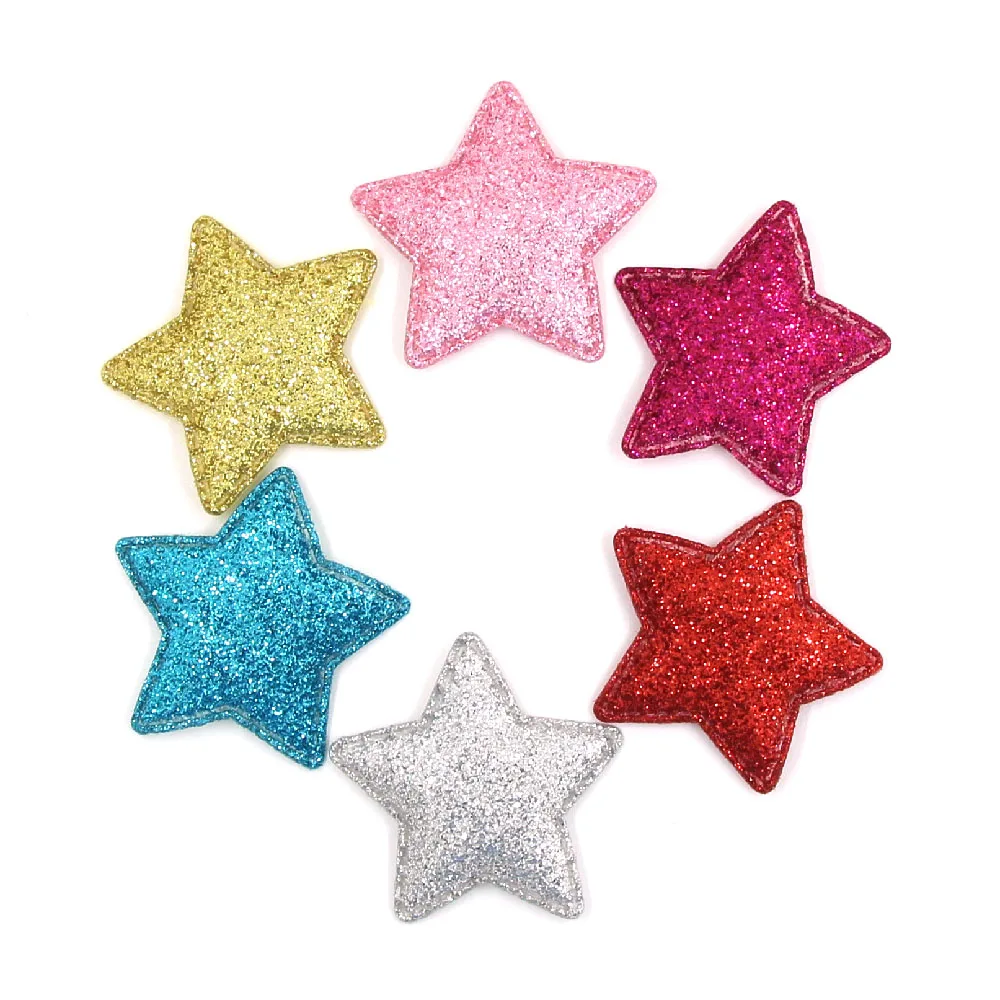 50 шт. блестящие нашивки со звездочками для одежды красочные аппликации женских