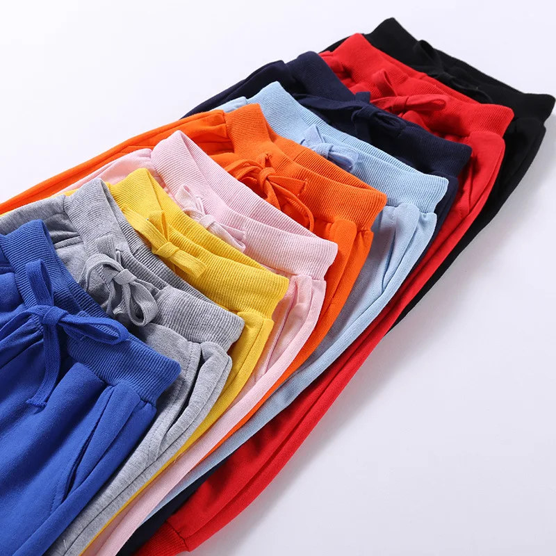 Брюки шаровары детские с мультяшным принтом модные спортивные штаны для школы и