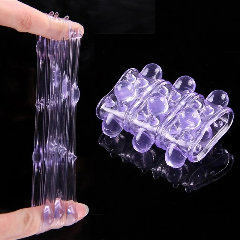 Wholesale 100pcs Penis Extension Sleeve Crystal Ball Beads Strap Cock Ring Extender Delay Ejaculation Sex Toys for Men | Красота и