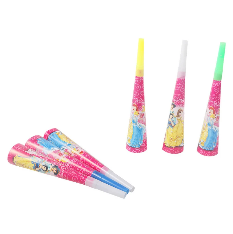 horn 6pcs 1 X Принцесса София/Аврора/Белоснежка/Эльза/Анна, кекс, топперы, юбка ручной работы украшение торта, подарок на день рождения для девочки - Цвет: horn 6pcs