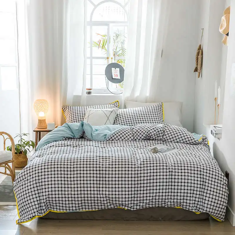 7 SlowDream Bedding Set Pastoral Style Flowers Bedspread Duvet Cover Set Flat Sheet For Adult Child Single Bed 1.0/1.2 Double - Цвет: 7