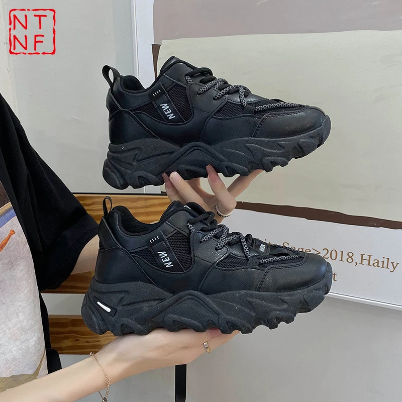 

Chunky Sneakers Women Shoes 2021 New Casual Breathable Ladies Sport Trainers Thick Sole Platform Sneakers Women Chaussure Femme