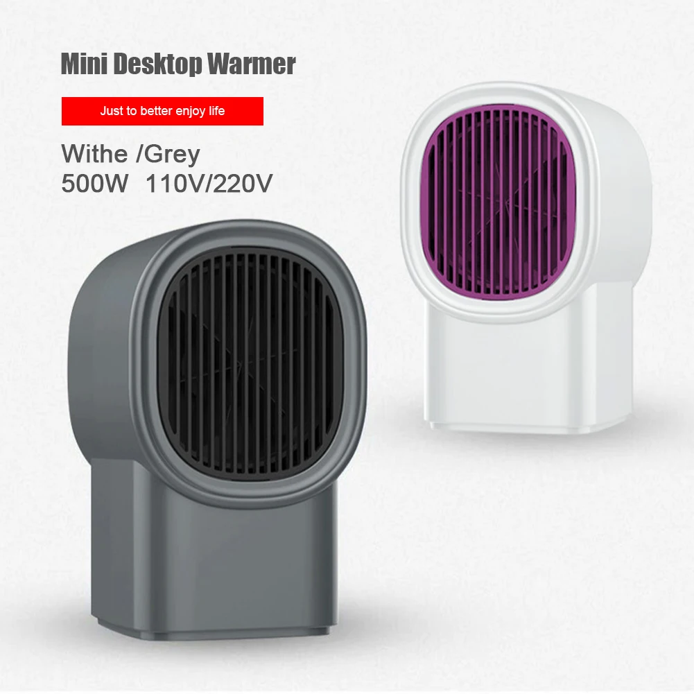 

500W Portable Electric Heater Mini Fan Heater Desktop Household Handy Heating Stove Radiator Warmer Machine for Winter