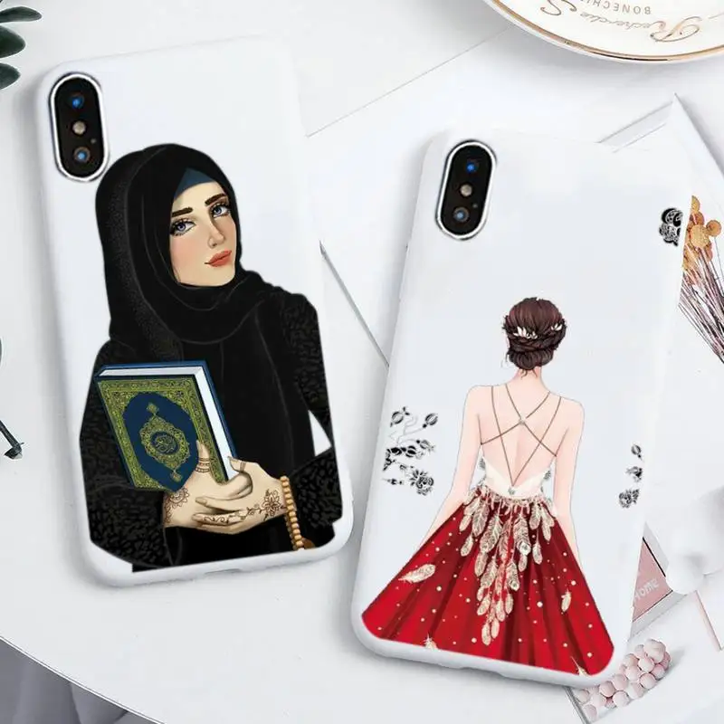 

Red Makeup Girl Phone Case For IPhone 6 6s 7 8 Plus X Xs Xr Xsmax 11 12 Pro Promax 12mini Candy White Silicone Cover