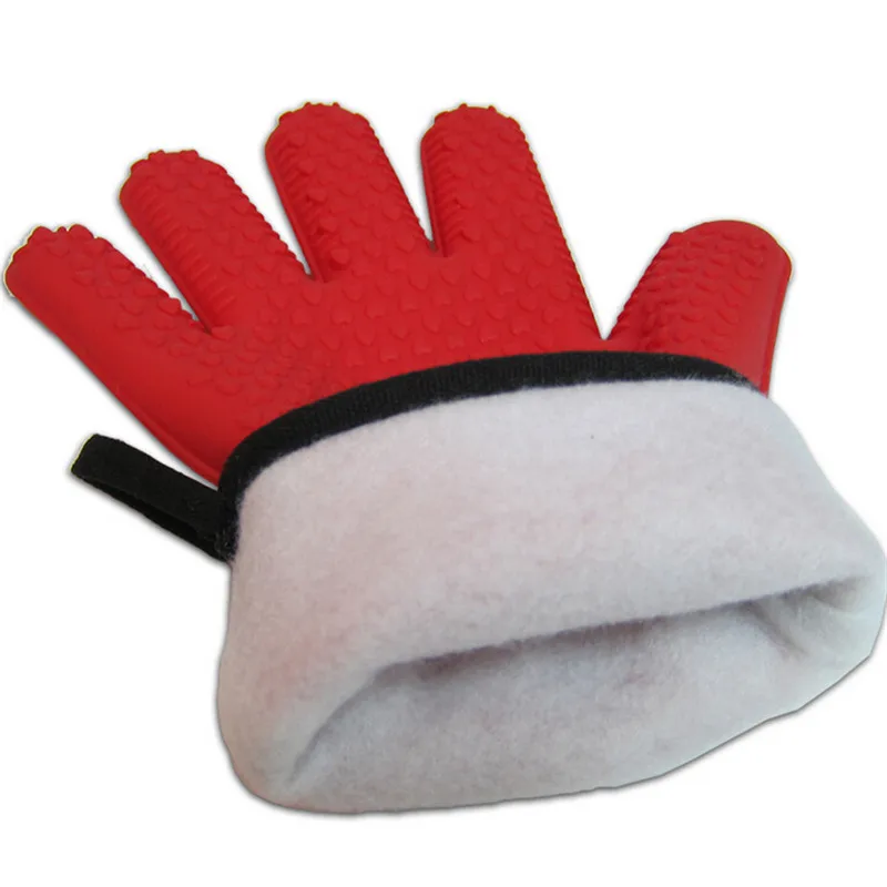 

1 Pc Heat Resistant Kitchen Glove Thicken Barbecue Grilling Glove Silicon BBQ Grill Oven Mitt Pot Holder Cooking Tool