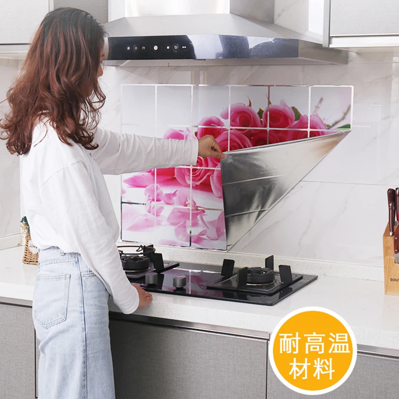 1 шт. самоклеящиеся наклейки для плитки бумажные высокотемпературные кухонные