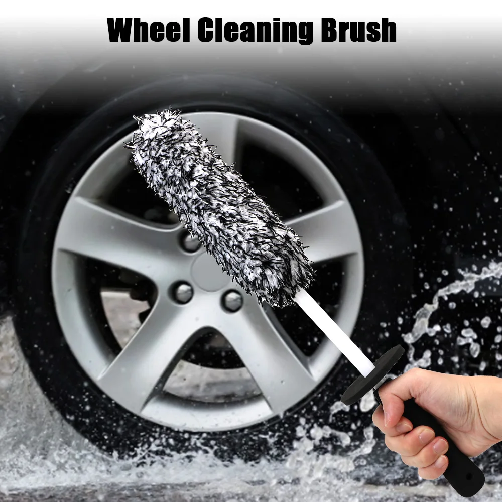 

Car Cleaning Brush Car Washing Dust Remover Wheel Tire Brush Non-Slip Handle Tire Cleaning Tools