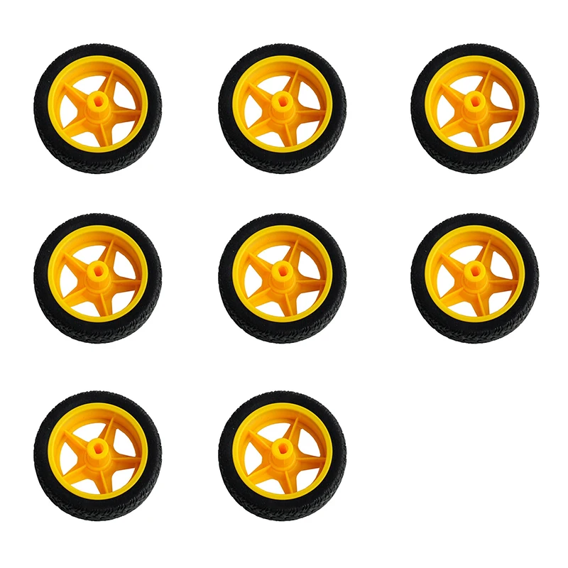 

4pcs/lot=2pcs TT Motor + 2pcs 65mm Wheel Motor 130 Gear Motor W/ 3 Wheels Electric Motors TT Motor Gear Motor 65mm