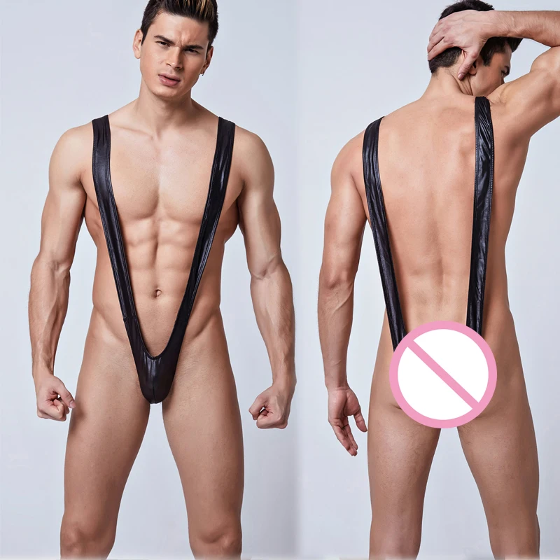 Сексуальное мужское нижнее белье V-типа Женское боди цельнокроеное трико Клубная