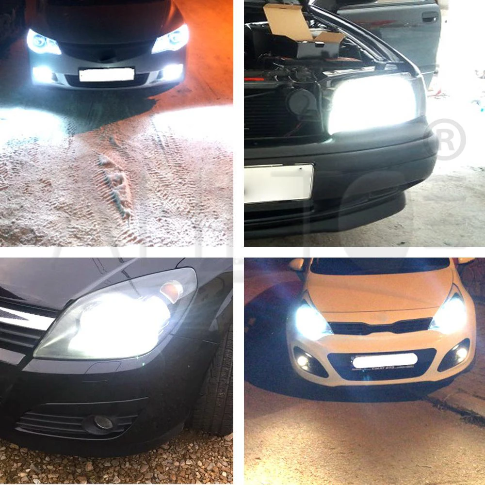 2X S6 авто светодиодный фар H8 H7 H11 9005 H4/HB2 9006/HB4 5202 72 Вт/заданная величина 6000lm12V лампа