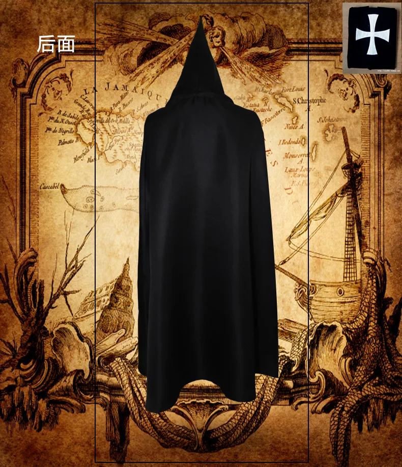 Мужской костюм-плащ и жилет для рыцарей-тамплиров средневековых крестовых