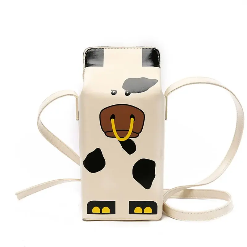 

Women Girl Cartoon Milk Box Shoulder Crossbody Bag Satchel Purse Phone Wallet New 2021