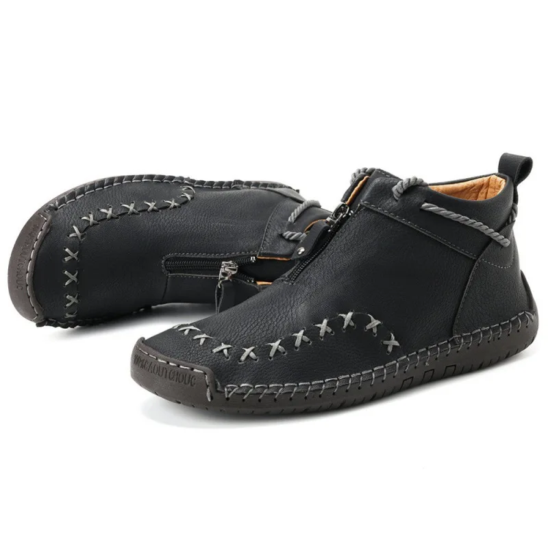 Мужские ботильоны на шнуровке Повседневные Удобные уличные ботинки модная