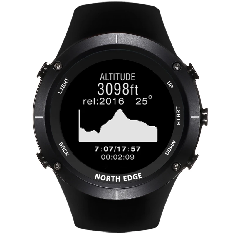 NORTH EDGE мужские спортивные цифровые часы gps пульсометр бег плавание часы альтиметр барометр компас термометр шагомер
