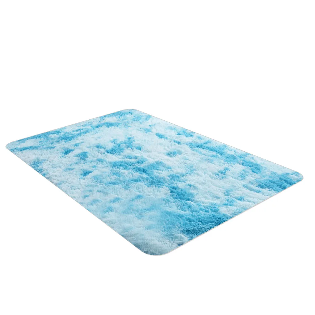 Sky Blue Ковер для гостиной/спальни, Ультра мягкий современный ковер, мохнатый ковер для детской комнаты, домашний плюшевый ковер, современный коврик, 3 размера - Color: Sky Blue