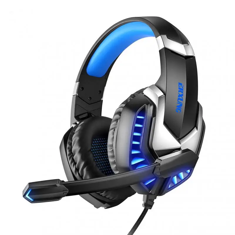 

J30 Head-mounted Gaming Headset Wired Gamer Headphones Stereo Earphones With Microphone Cool Colorful Lighting For PC Gamer