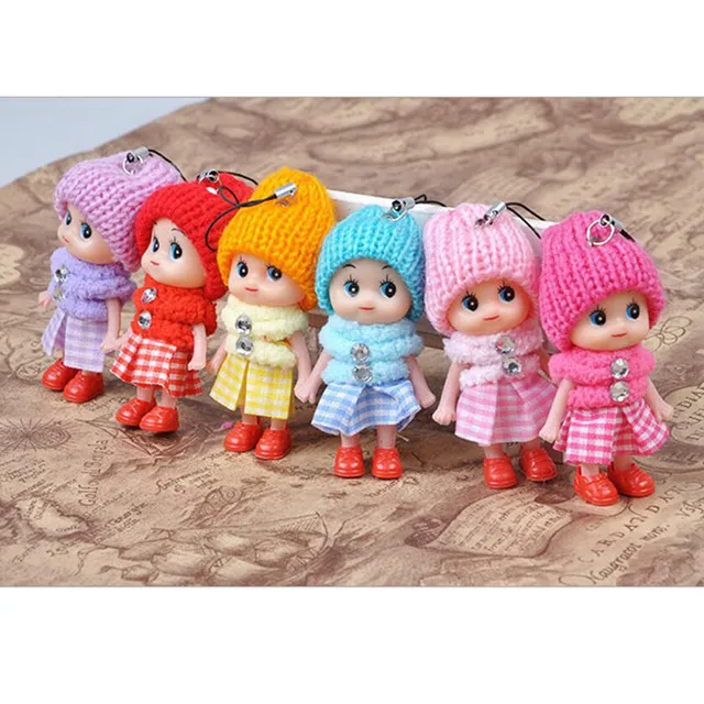 

6PCS Cute Fashion Kids Plush Dolls Keychain Soft Stuffed Toys Keyring Mini Plush Animals Key Chain Baby Girls Women Toy Gifts